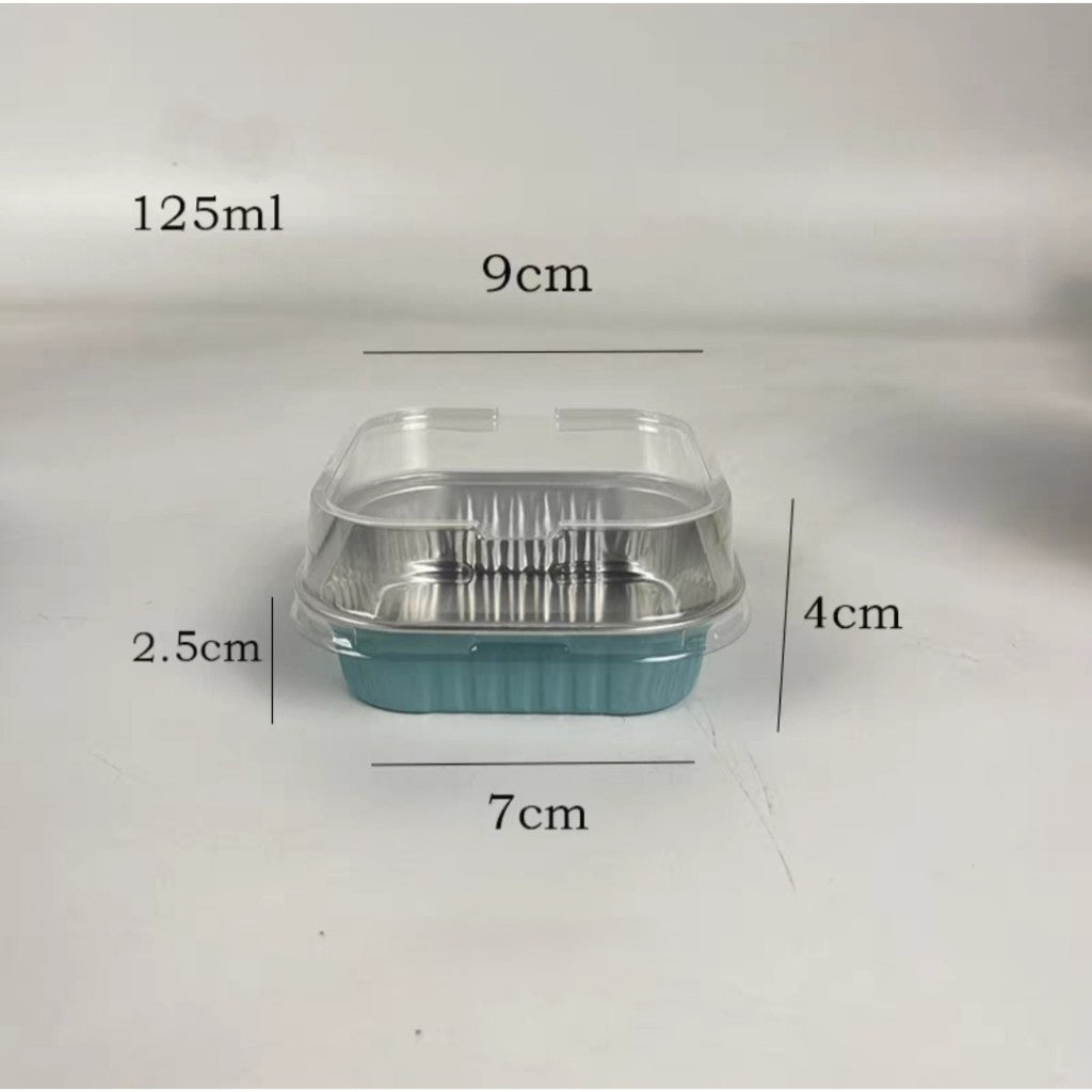 Pekanbaru Aluminium Tray Persegi 125Ml Berbagai Warna Per Pack