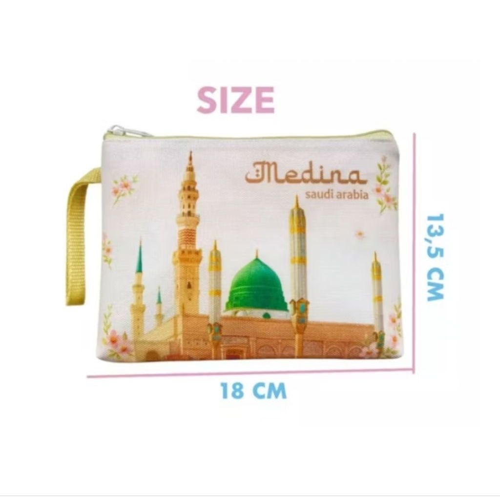 Pekanbaru TAS POUCH SOUVENIR KEMASAN WADAH OLEH-OLEH HADIAH UMROH HAJI BAHAN KANVAS