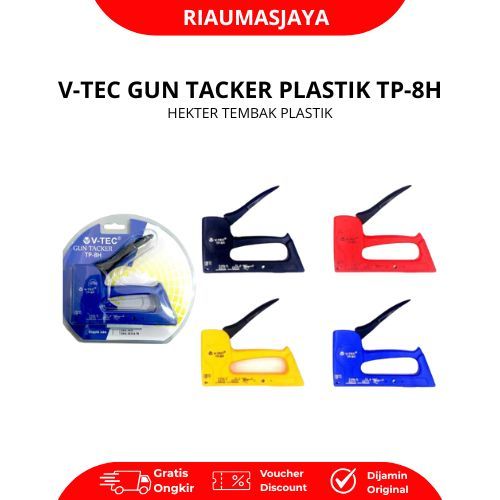 Pekanbaru V-Tec Gun Tacker / Hekter Tembak Plastik Tp-8H