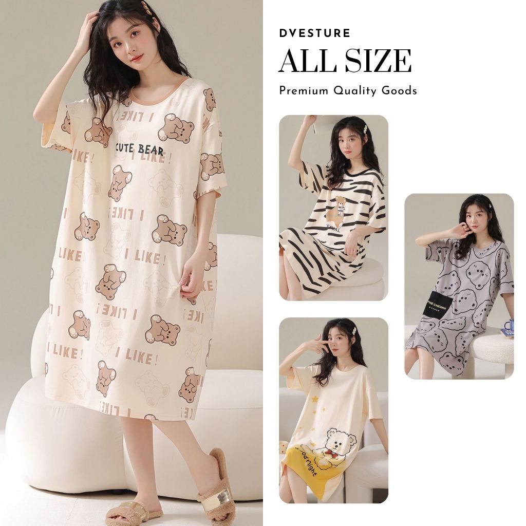 Pekanbaru Daster Wanita Motif Karton Korea P2-A Baju Tidur Piyama Wanita