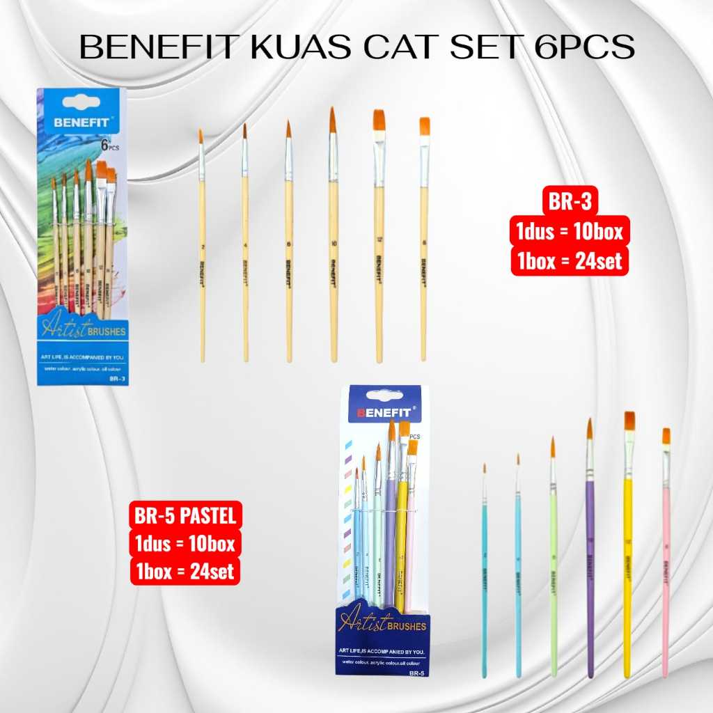 Pekanbaru Benefit Kuas Cat Set 6 Pcs