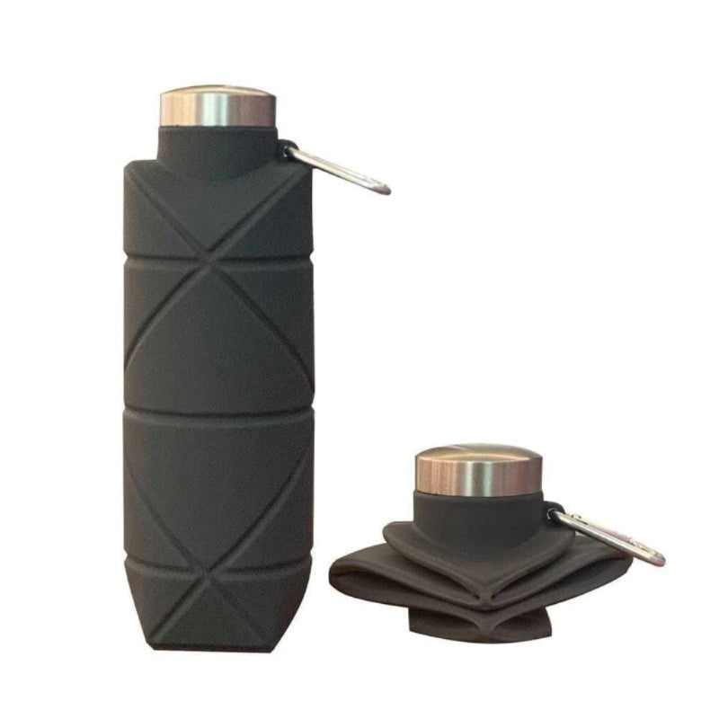 Pekanbaru IA- Botol Air Minum Lipat Silikon Bebas BPA Free Botol Perjalanan Ringan untuk Sport Kemping Gym 700ml