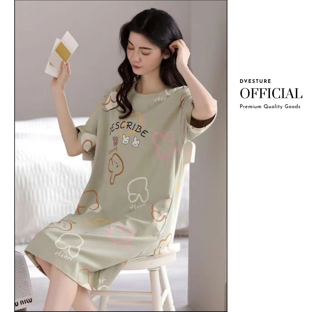 Pekanbaru Daster Wanita Piyama Baju Tidur Yooyi Motif Kartun Nyaman, Adem, Dan Stylish P2-G
