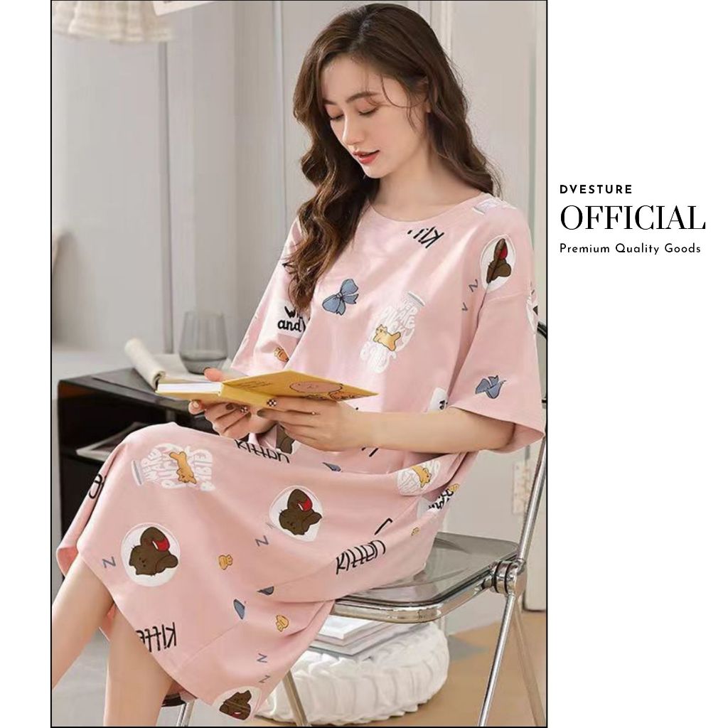 Pekanbaru Daster Wanita Piyama Baju Tidur Yooyi Motif Kartun Nyaman, Adem, Dan Stylish P2-G