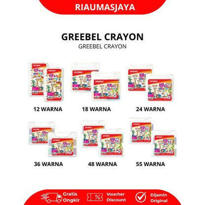 Pekanbaru Crayon Grebeel 12,18,24,36,48 Dan 55 Warna