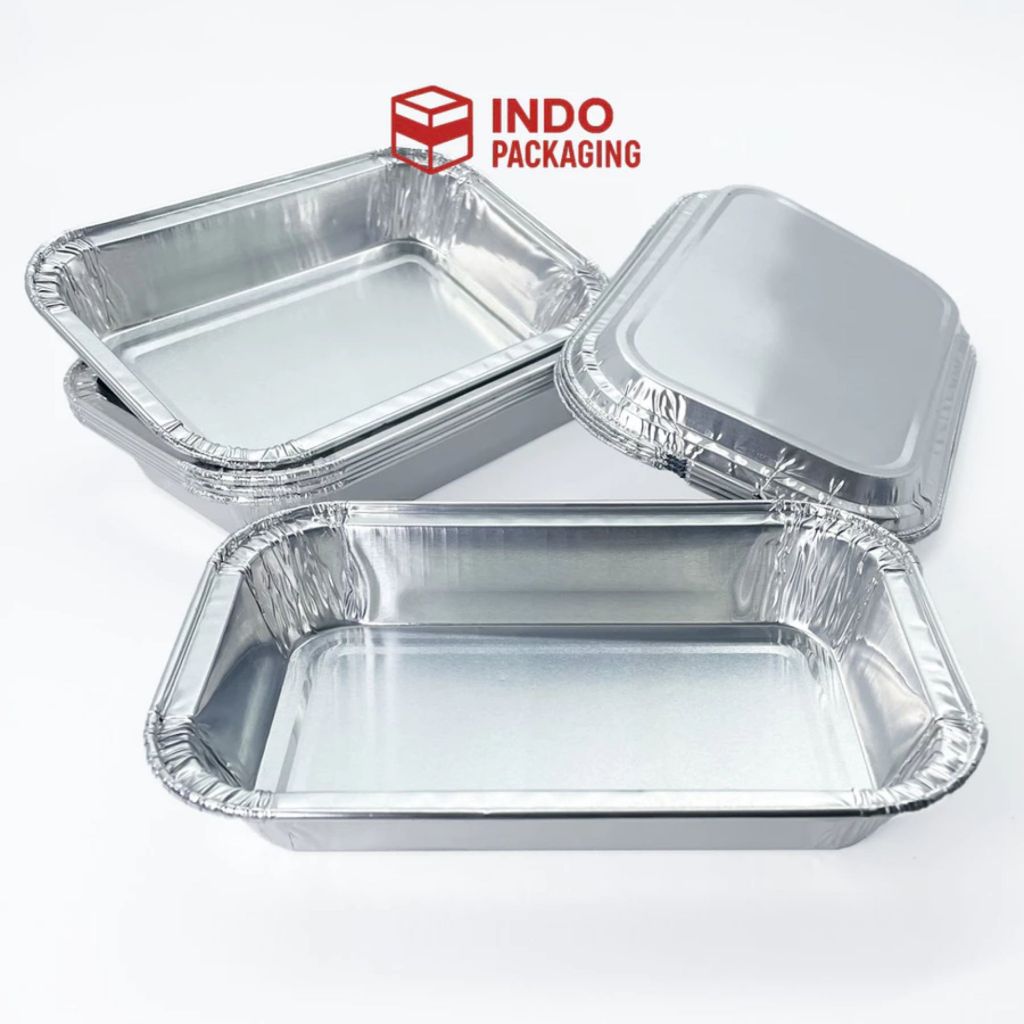 Pekanbaru 25 Pcs Cup Alumunium Tray BX 4381 / BX 4381  Ekonomis (250ml) Cup dan Tutup Pisah