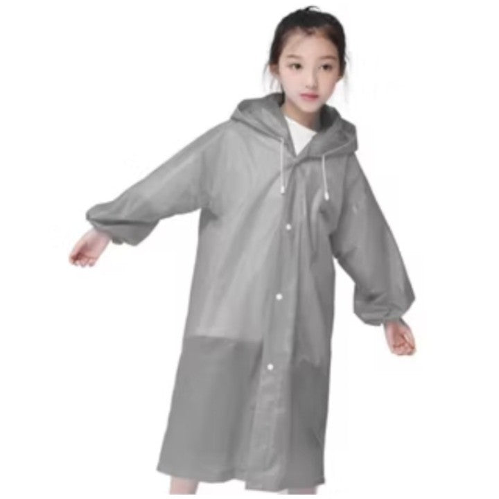 Pekanbaru Jas Hujan Anak EVA Polos Hoodie Murah Mantel Lengan Anak Polos Jas Hujan Anak Warna EVA Children Raincoat