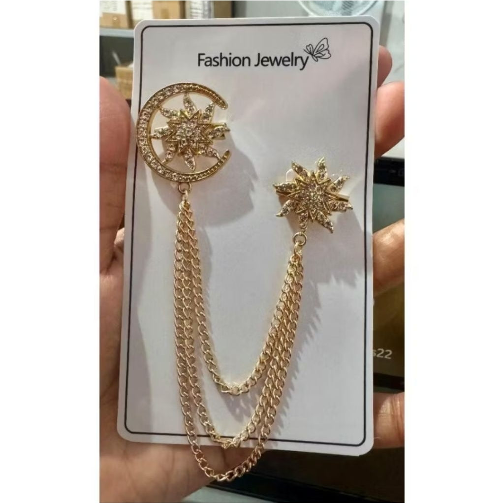 Pekanbaru Bros Pin Melayu Bros Rantai Baju Atasan Pria Kebaya Kutubaru Wanita