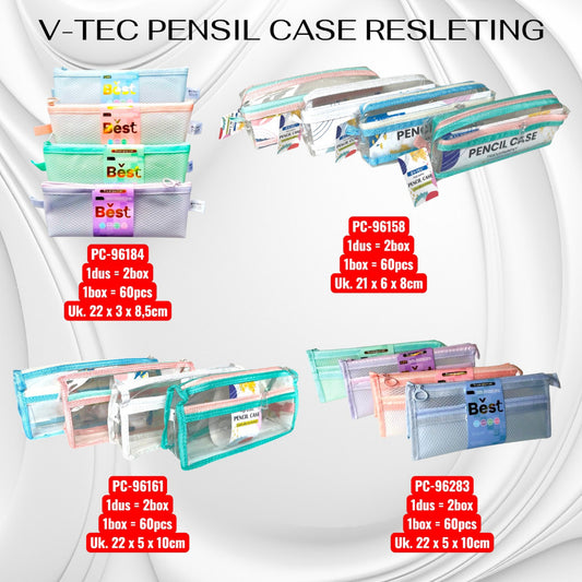 Pekanbaru V-Tec Pensil Case - Kotak Pensil - Tempat Pensil Resleting