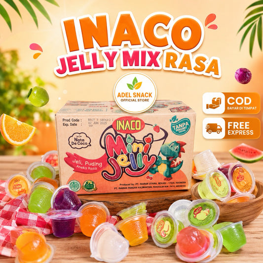 Pekanbaru Inaco jelly Mix Buah ukuran 1 kg isi banyak sekitra 60 lebih / Agar agar makanan anak