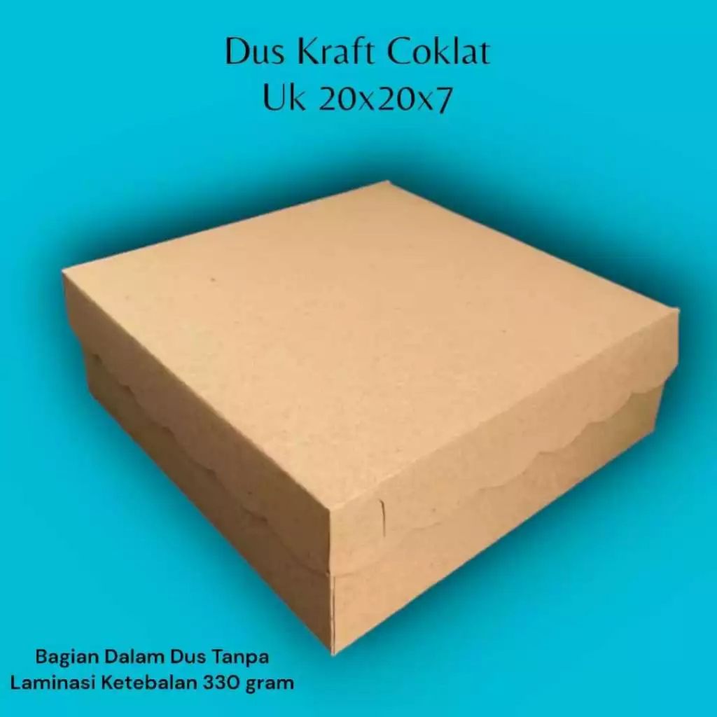 Pekanbaru Box Kraft Renda 20x20x7cm Non Laminasi Dus Box Catering 20x20 Kotak Nasi Pesta Hajatan Acara Rapat