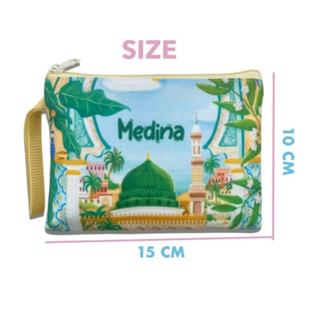 Pekanbaru TAS POUCH SOUVENIR KEMASAN WADAH OLEH-OLEH HADIAH UMROH HAJI BAHAN KANVAS