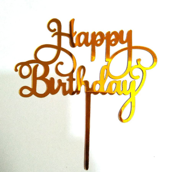 Pekanbaru Cake Topper Akrilik Happy Birthday / Mother'S Day / Father'S Day Ukuran Besar (Instan Only)