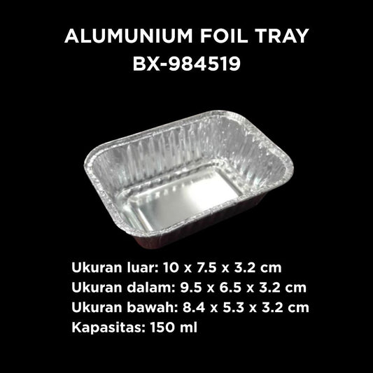 Pekanbaru (1 PCS) Alumunium Foil Tray BX 984519 ukuran 150ml untuk Mentai Lasagna Spaghetti Macaroni Pastel
