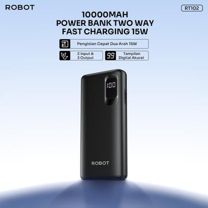 Pekanbaru Power Bank 5000-10000Mah Robot With Official Warranty Rt07 Rt11 Rt12 Rt180S Rt190S