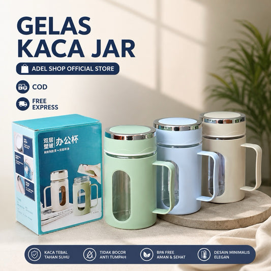 Pekanbaru (WARNA SOFT) GELAS GAGANG  500ml GELAS SHEL SOFT NON BOX