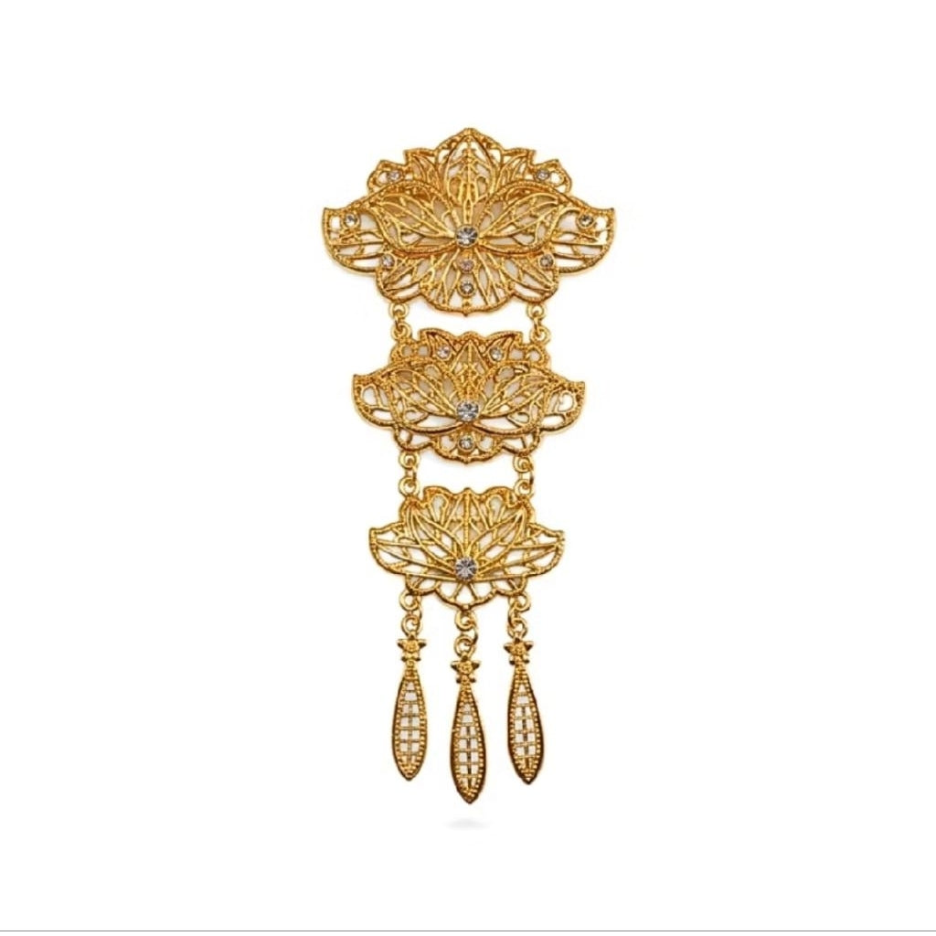 Pekanbaru Bros Kebaya 3 Susun Stainless Steel Bross Kebaya Dada Tembaga