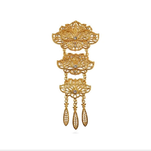 Pekanbaru Bros Kebaya 3 Susun Stainless Steel Bross Kebaya Dada Tembaga
