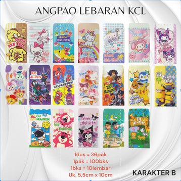 Pekanbaru Amplop Idul Fitri / Amplop Hari Raya / Angpao Lebaran Kecil  Premium Unik Kartun Muslim Lucu