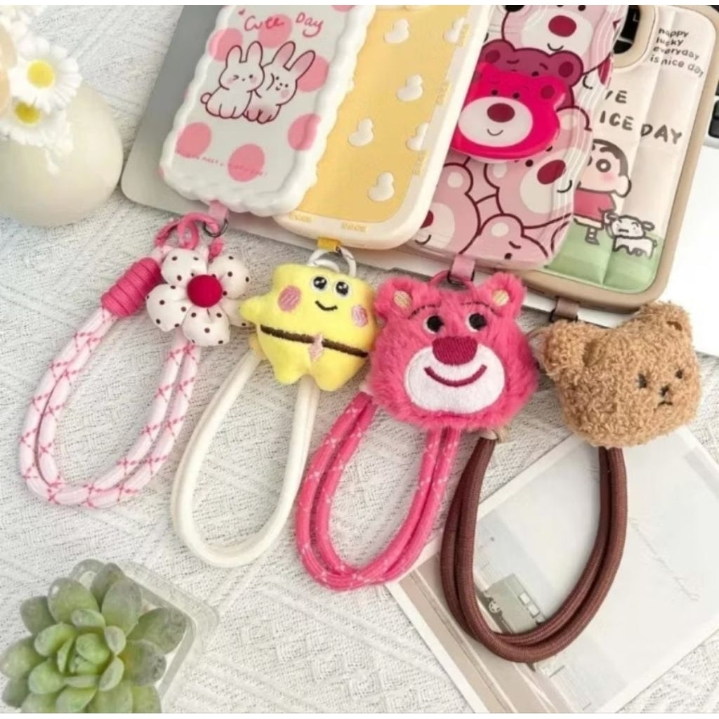 Pekanbaru Super Imut / Tali Handphone Lanyard Universal Bisa Cross-Tangan Motif Kartun Lucy