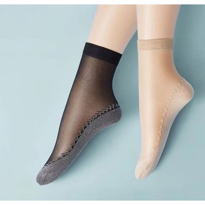 Pekanbaru Kaos Kaki Pendek Sock Motif Transparan Wanita Kaus Kaki