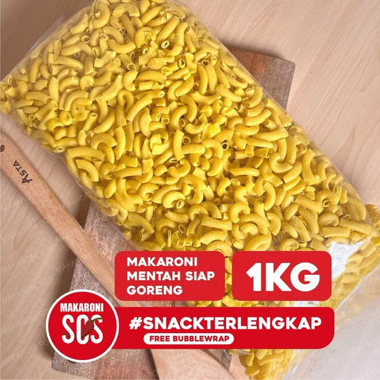 Pekanbaru (1 kg MAKARONI MENTAH ) Makaroni Bantet Siap Goreng Makaroni Merk Kondang Enak/ Makaroni Mentah