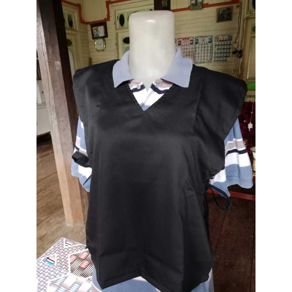 Pekanbaru Rompi Wanita Modern Tali Samping Vest Batik Leher V