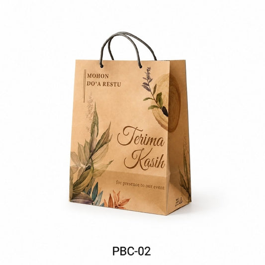 Pekanbaru (1pcs) Paper Bag Motif Terima Kasih Paperbag Thank You Tas Kado Souvernir Acara Pernikahan Wedding Ulang Tahun Ukuran 20x25x10 cm