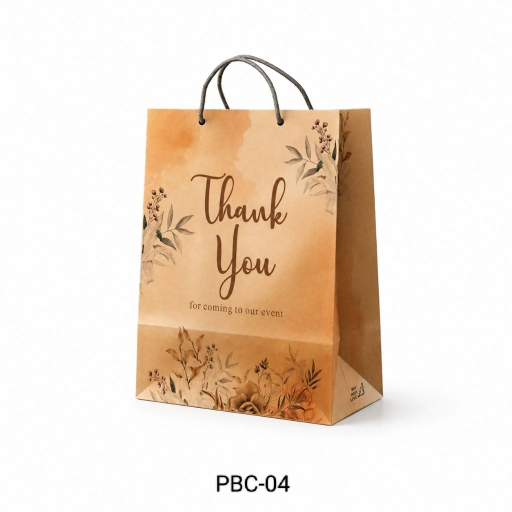 Pekanbaru (1pcs) Paper Bag Motif Terima Kasih Paperbag Thank You Tas Kado Souvernir Acara Pernikahan Wedding Ulang Tahun Ukuran 20x25x10 cm