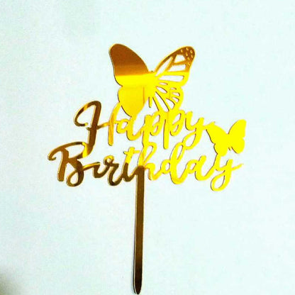 Pekanbaru Cake Topper Akrilik Happy Birthday / Mother'S Day / Father'S Day Ukuran Besar (Instan Only)