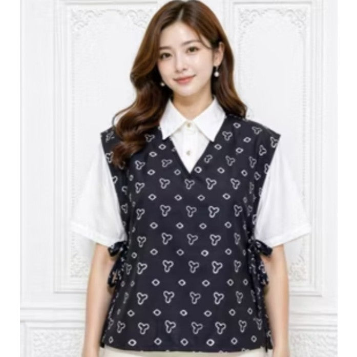 Pekanbaru Rompi Wanita Modern Tali Samping Vest Batik Leher V