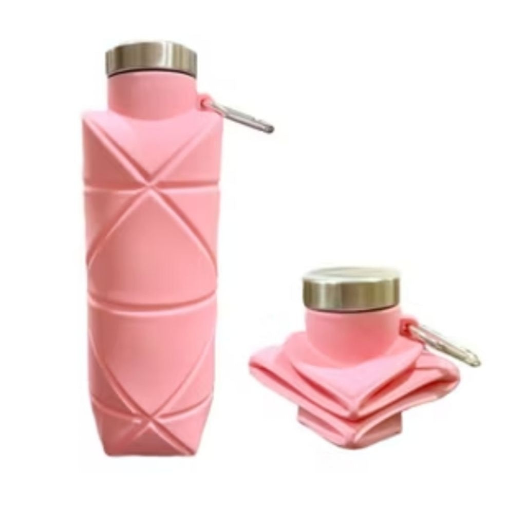 Pekanbaru IA- Botol Air Minum Lipat Silikon Bebas BPA Free Botol Perjalanan Ringan untuk Sport Kemping Gym 700ml