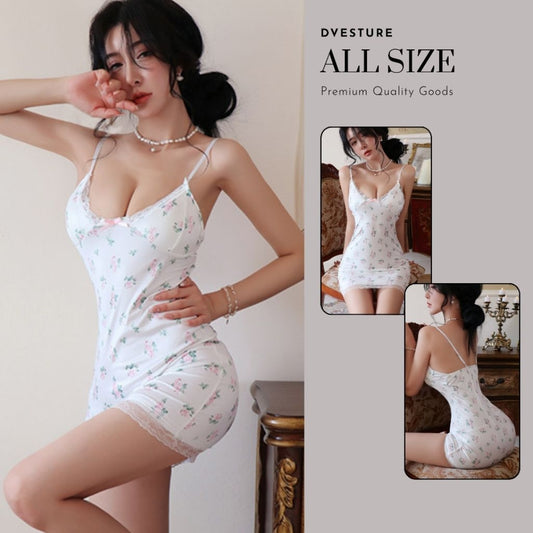 Pekanbaru Baju Tidur Wanita Daster Dress Set D-155 Plus Busa