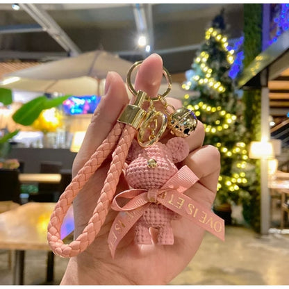 Pekanbaru Beruang Resin Wol Beruang Gantungan Kunci Lucu Kreatif Perhiasan Kunci Liontin Tas