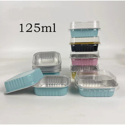 Pekanbaru Aluminium Tray Persegi 125Ml Berbagai Warna Per Pack