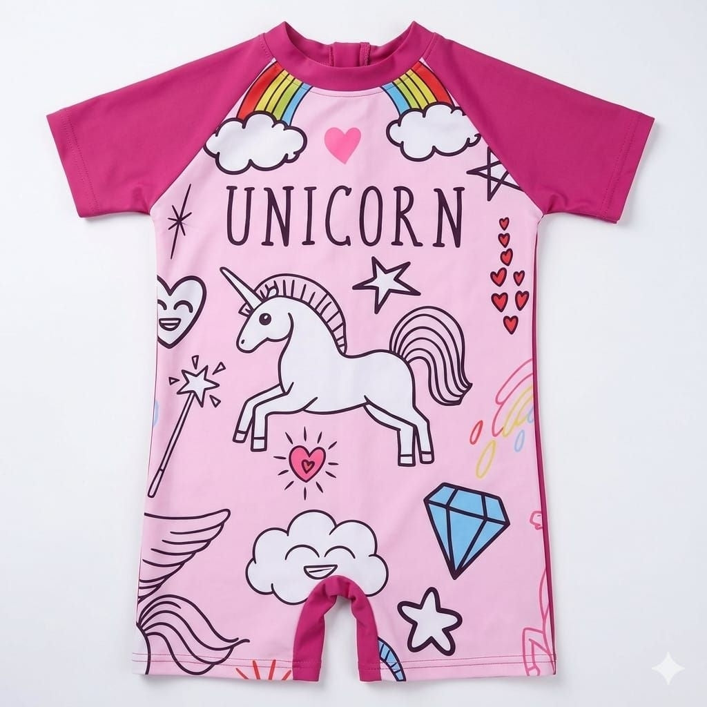 Pekanbaru Baju Renang Anak Karakter/ Baju Berenang Anak/Baju Renang Anak Lengan Pendek Perempuan Dan Laki-Laki