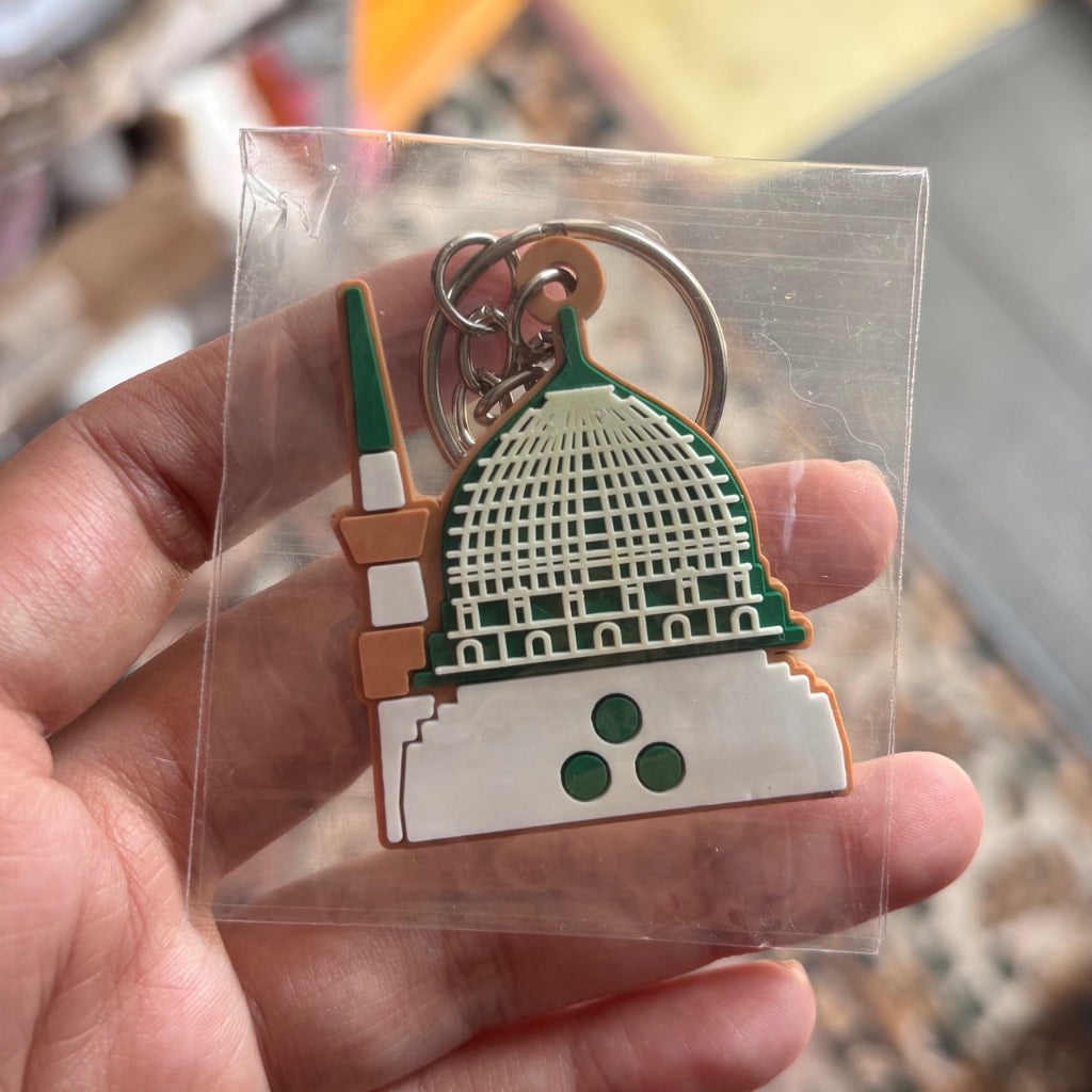 Pekanbaru Gantungan Kunci Rubber Karet Oleh-Oleh Hadiah Haji dan Umrah Ganci Green Dome Madinah
