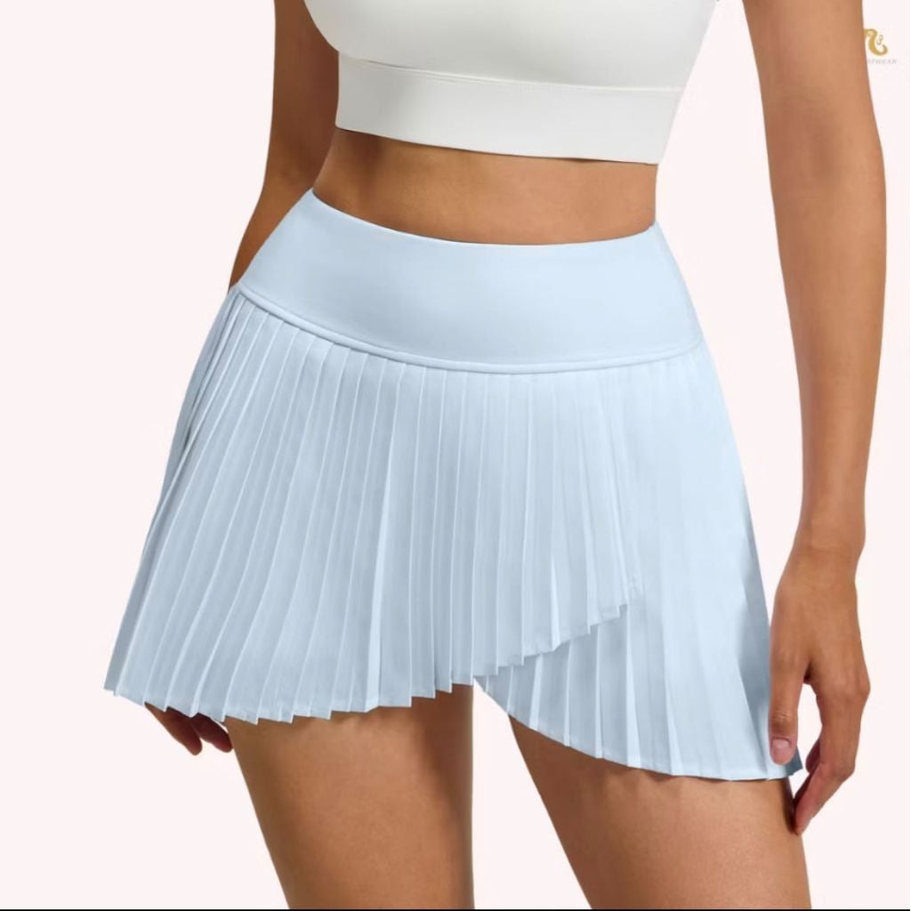 Pekanbaru JevyActive - Slit Skort - Rok Tenis Padel Wanita - Rok Plisket Olahraga - Rok Pendek Sporty
