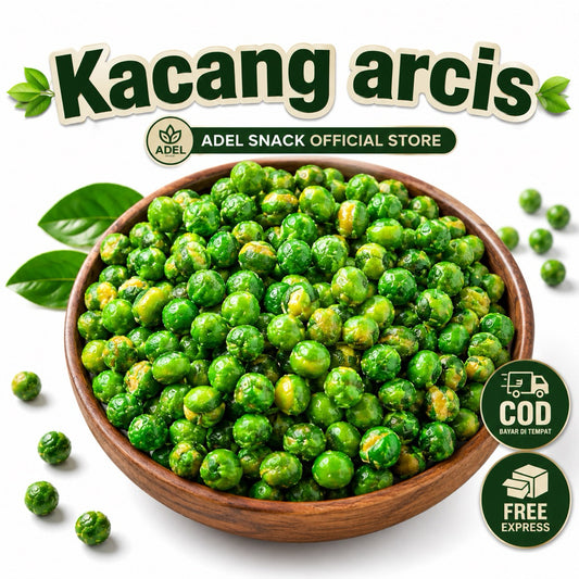 Pekanbaru (Berat 1 kg) Kacang Arcis hijau / Kacang polong / Kacang Arcis Gurih Hijau Kacang cemilan medan