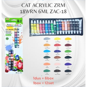 Pekanbaru Zrm Cat Acrylic 18 Wrn 6 Ml Zac-18/Cat Acrylic Warna Cerah