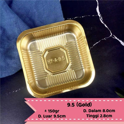Pekanbaru Mooncake Tray / Alas Kue Bulan Warna Emas Dan Bening Berbagai Ukuran Per Pack