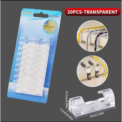 Pekanbaru Klip Kabel Organizer 20Pcs Cable Clip Per Pack Pengikat Perapih Kabel