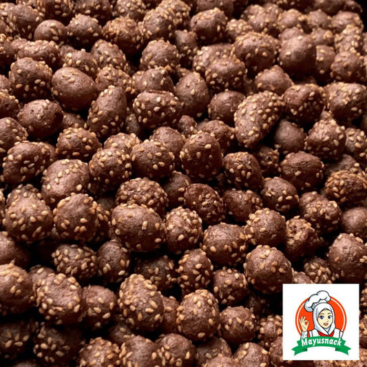Pekanbaru (500 gram) Coklat Wijen Kue Keciput Coklat ONDE Mini Manis/ Snack keicput wijen gurih Rasa Coklat