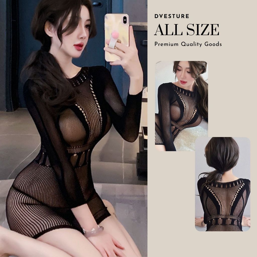 Pekanbaru Dv-195 Lingerie Atasan Wanita Odile Pas Body Baju Tidur Wanita Longnight