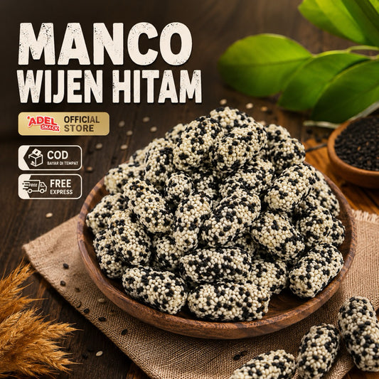 Pekanbaru (BERAT 1KG) KUE MANCO HITAM WIJEN | TAI KUCING | MANCHO WIJEN HITAM | MANCO ZEBRA (BERAT 1KG)
