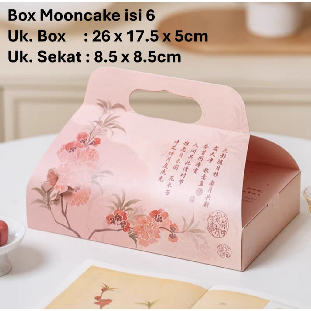 Pekanbaru Mooncake Hampers Box/ Kotak Kue Bulan Tenteng Isi 4 Pcs & 6 Pcs - 75 -100Gr