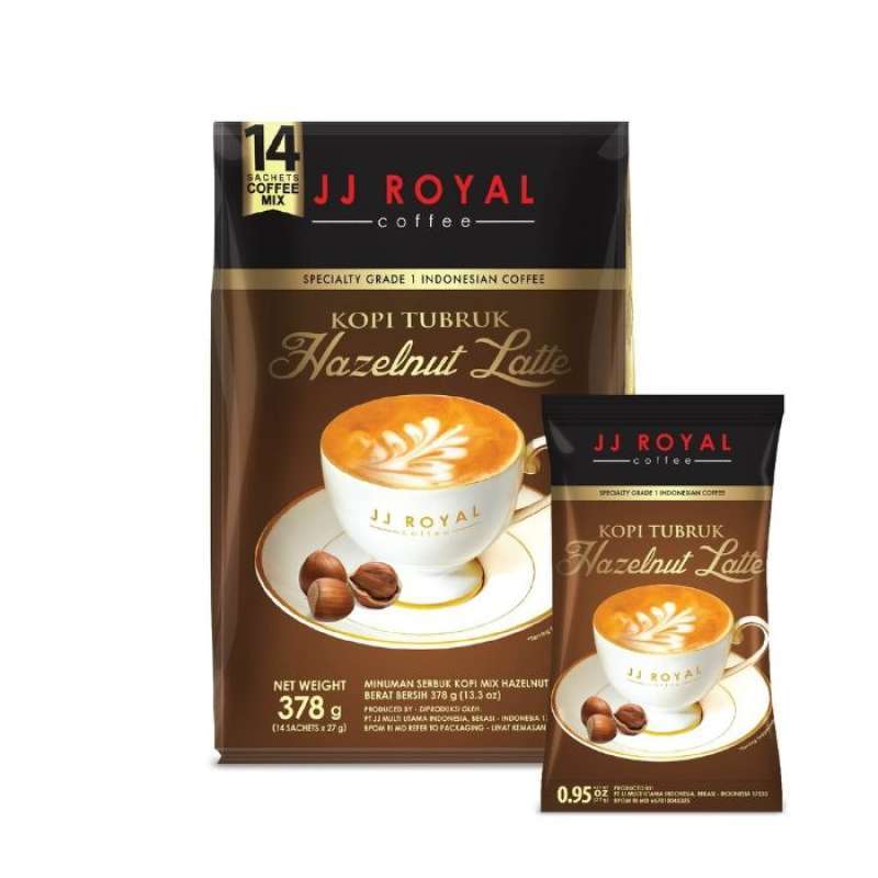 Pekanbaru Jj Royal Kopi Tubruk Hazelnut Latte [14 Pcs X 27 G]