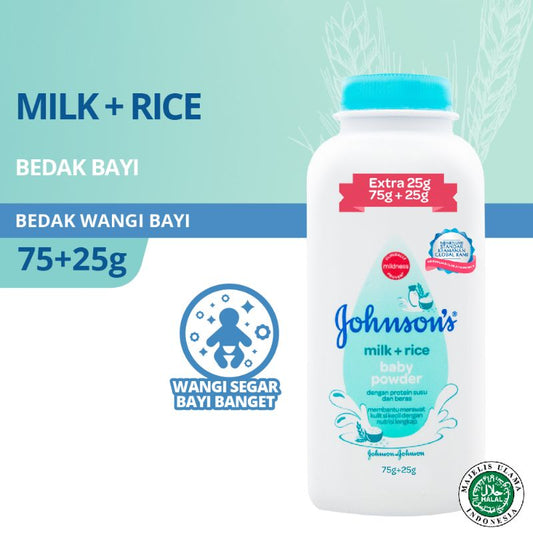 Pekanbaru Johnson'S Milk + Rice Baby Powder Extra Fill 75+25Gr