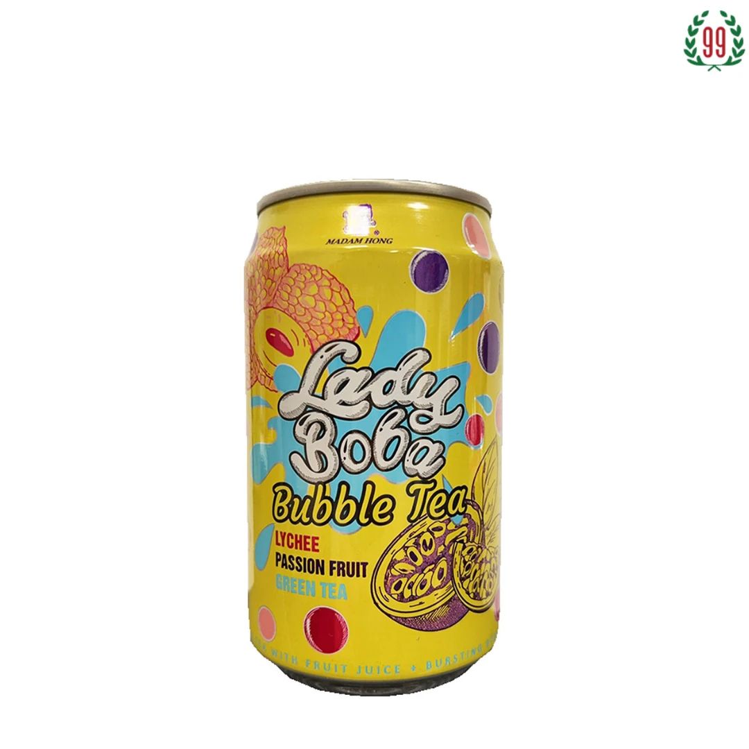 Pekanbaru Madam Hong Passion Frt Lyche Bubble Tea Can 320Ml