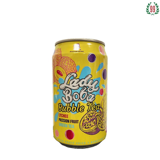 Pekanbaru Madam Hong Passion Frt Lyche Bubble Tea Can 320Ml